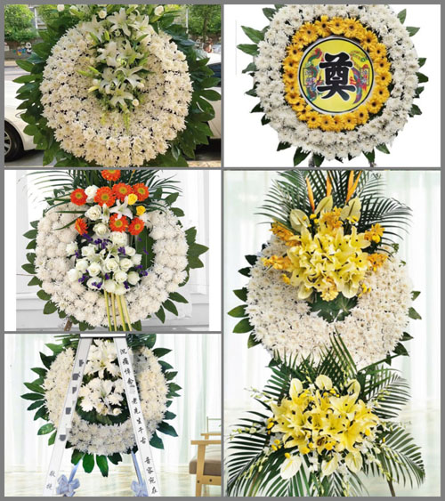 四川成都邛崃市水口镇钟山村花圈速递